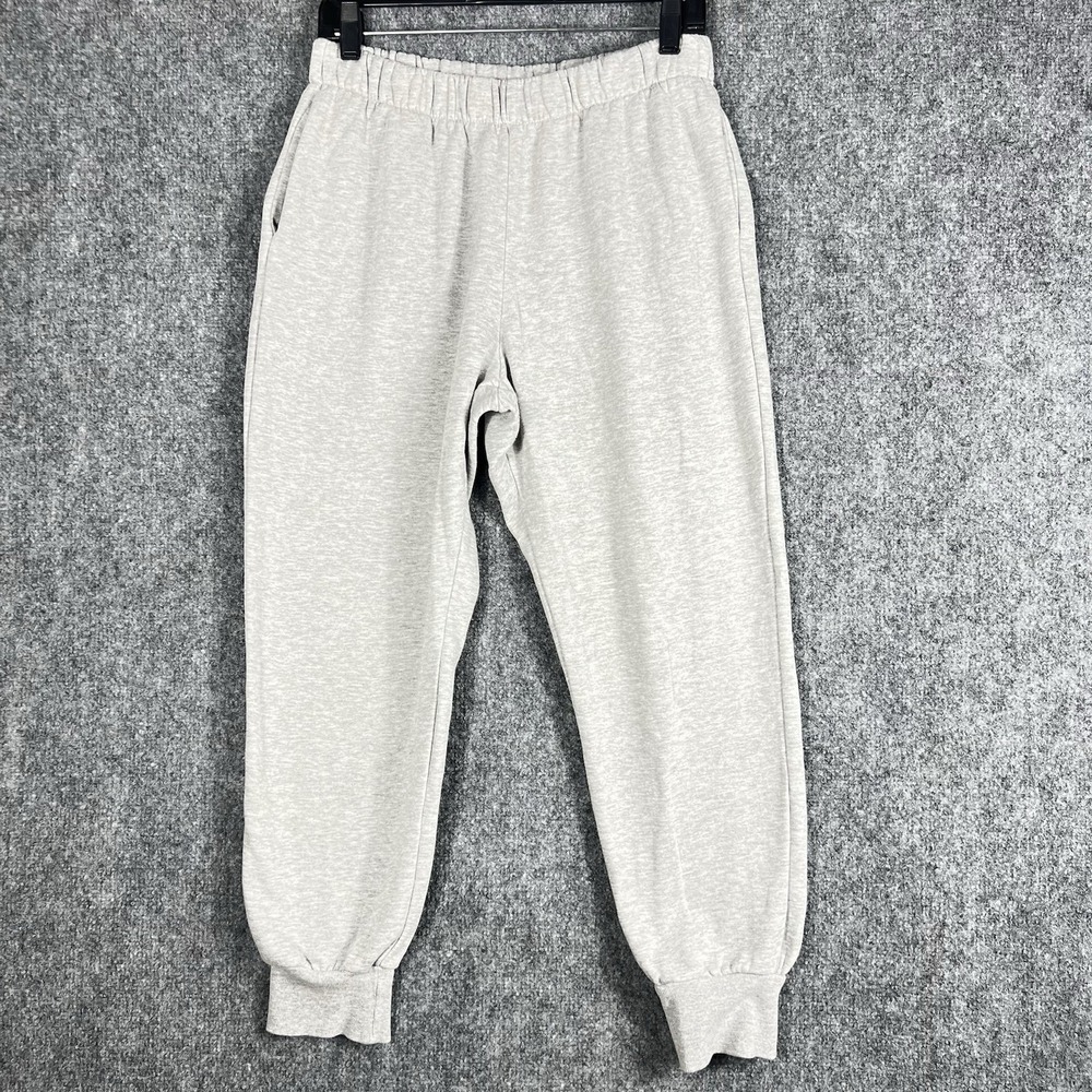 H&M Basic Gray Jogger Sweatpants Women's M Elastic Waist‎ Fleece Lounge Pants